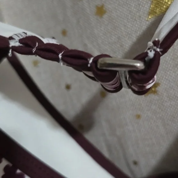 NWOT AdoreMe 1X Floral One-Piece Swimsuit w/Lace-Up Detail & Hooked Back Clasp - Picture 3 of 4